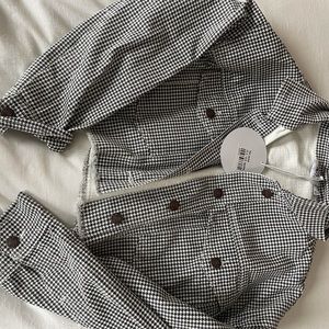 Cropped gingham jacket